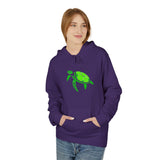 Bright Green Color Block Sea Turtle Hoodie - Comfy Sweatshirt - 4 Colors