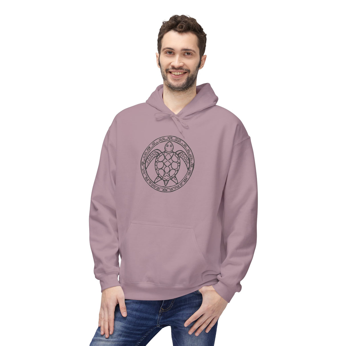 Tribal Sea Turtle Hoodie - Comfy Unisex Fleece Sweatshirt - 5 Colors