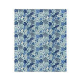 Blue Tiki Sea Turtle Pattern Sea Turtle -Themed Velveteen Microfiber Blanket - 3 Sizes