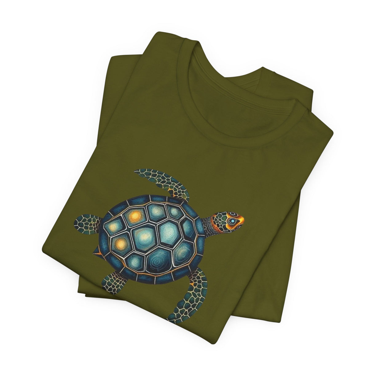 Oil Paint Green and Blue Sea Turtle Graphic Tee - 6 Colors