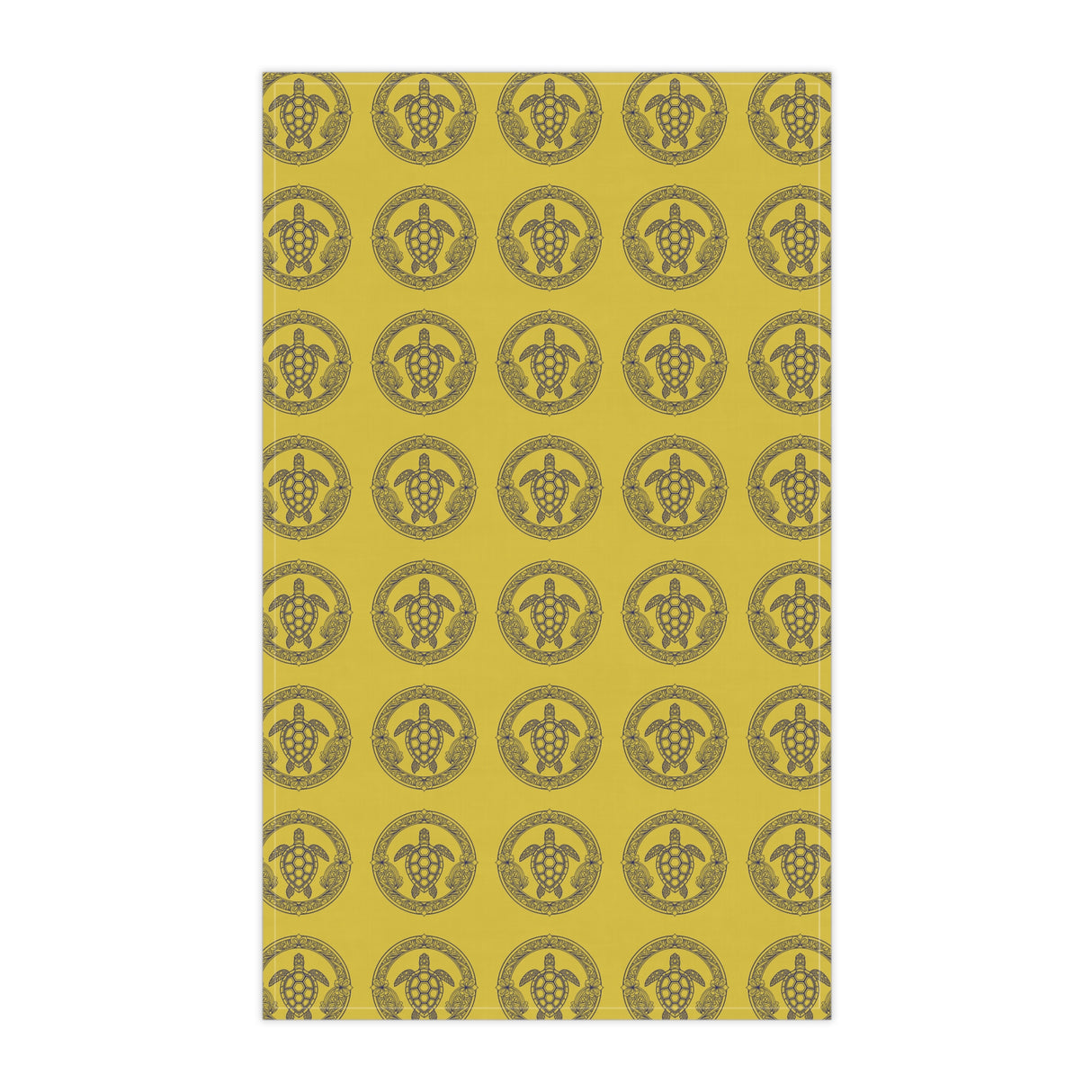 Gold Tropical Sea Turtle Tea Towels - Cotton Twill, Ideal for Home, Kitchen Decor, Beachy Kitchen, Sea Turtle Lovers