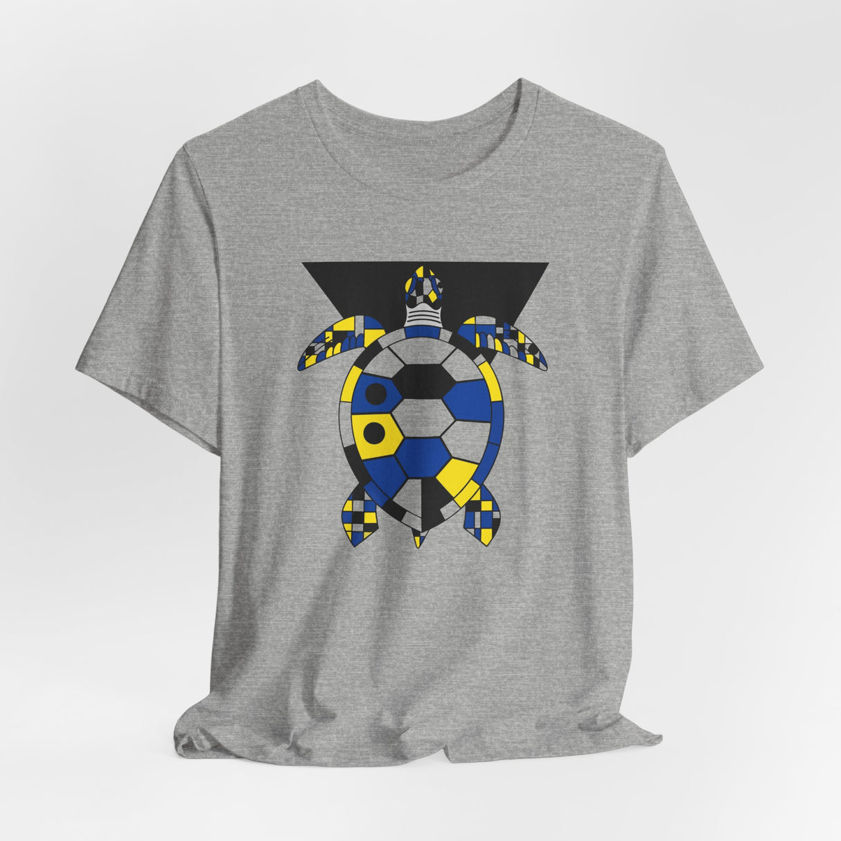 Bauhaus Blue Yellow Black Sea Turtle Graphic Tee - 5 Colors