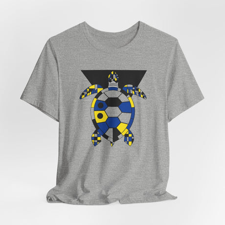 Bauhaus Blue Yellow Black Sea Turtle Graphic Tee - 5 Colors