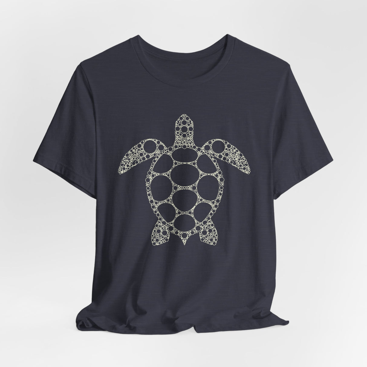 Sea Turtle Detailed Circle Graphic Tee White Ink - 6 Colors