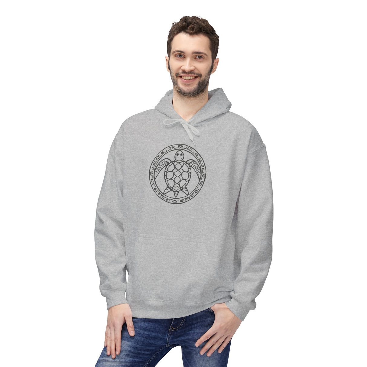Tribal Sea Turtle Hoodie - Comfy Unisex Fleece Sweatshirt - 5 Colors