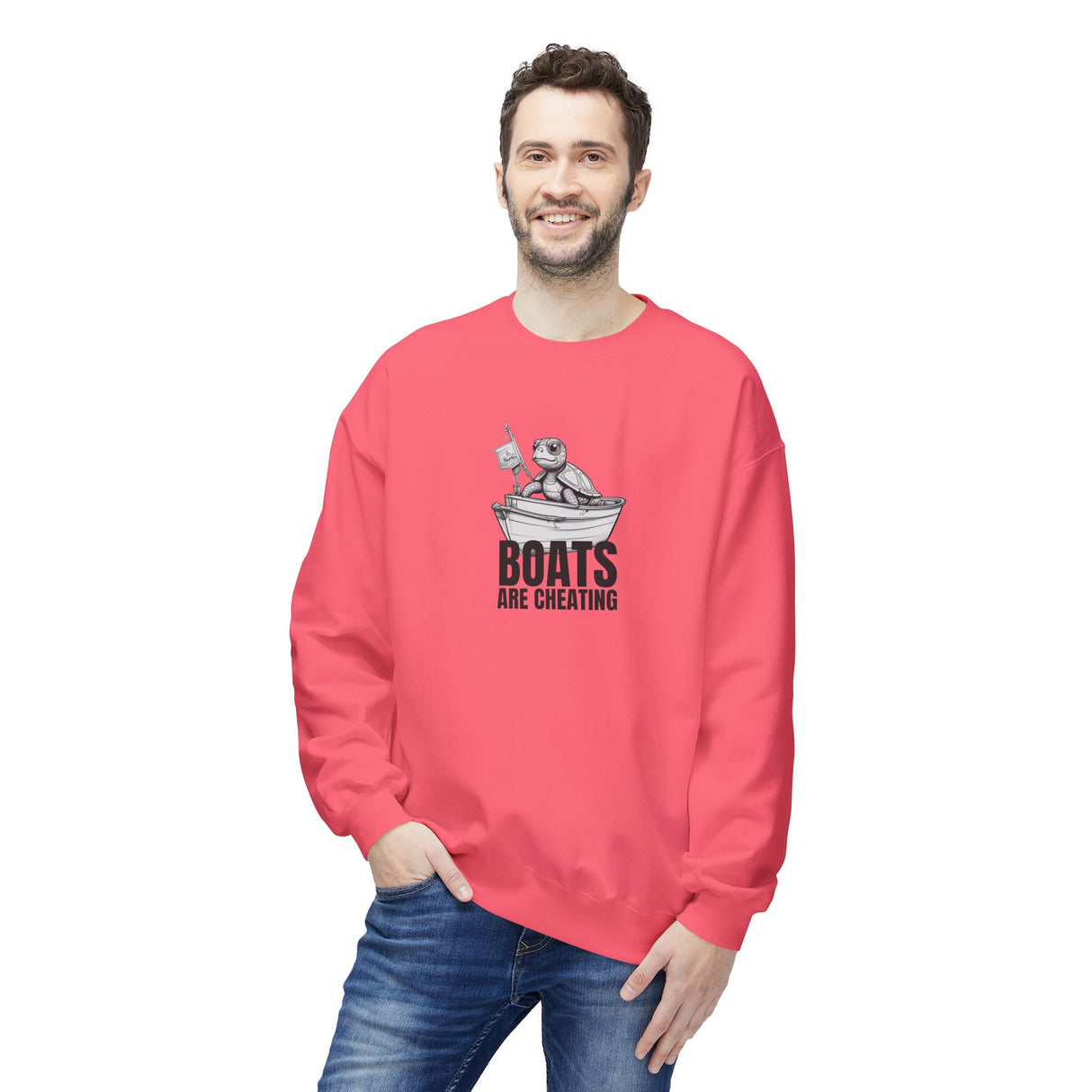 Boats Are Cheating Comic Sea Turtle Sweatshirt - 6 colors