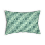 Sea Green Island Inspired Sea Turtle Lumbar Pillow