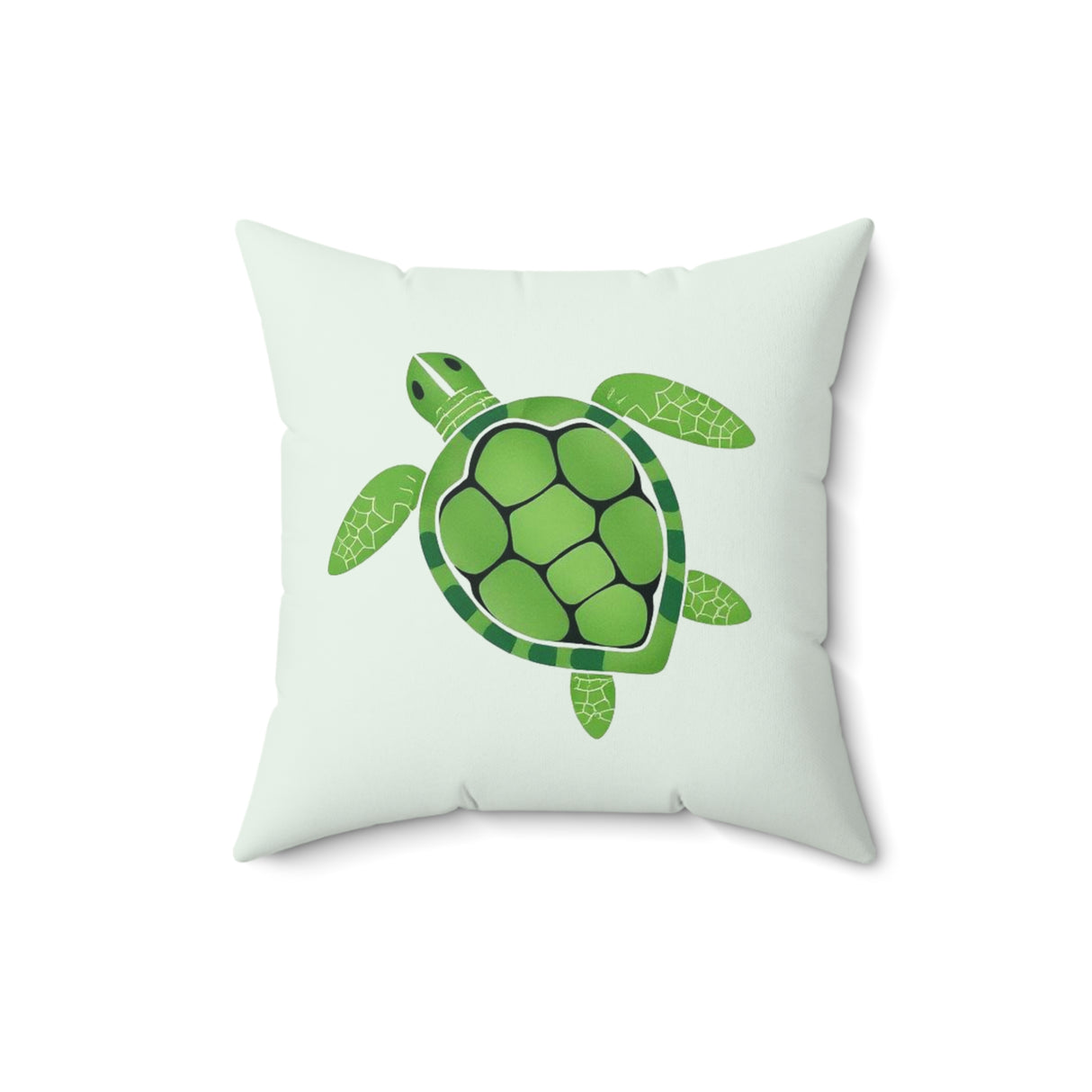 Simple Green Sea Turtle Faux Suede Pillow - 4 sizes