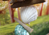 Hanging Nautical Garland Blue Glass Float Sea Turtle Shells (1 Garland approx. 20 x 6 inches) Shells Float Turtle Mobile for beachy décor!