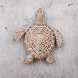 Brown Sea Turtle Figurine Weathered Resin (1 turtle approx. 3.75+ inches) Brown White Sea Turtle Statue for beach home decor & display!