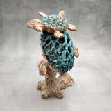 Sea Blue Mom & Baby Sea Turtles on Coral Figure (1 figure approx. 8+ inches tall) Blue Grey Sea Turtle Pair Figure for coastal home decor!