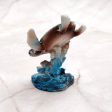 Ocean Blue Painted Resin Sea Turtle Figurine (1 figure approx. 3.5+ inches tall) Blue Sea Turtle for coastal home decor gifts & collecting!