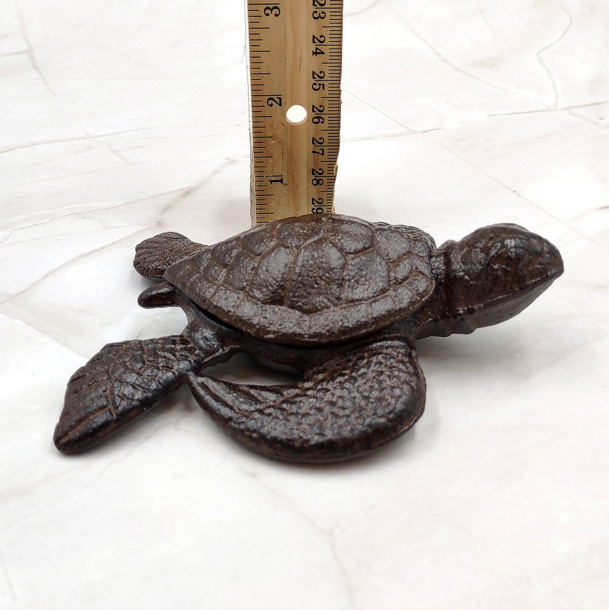 Brown Sea Turtle Key Box With Lid Metal (1 key box approx. 5+ inches) Aged Rust Brown Cast Iron Sea Turtle Box for keys trinkets & gifting!