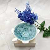 Sea Turtle Light Blue White Bowl (1 dish approx. 5.5+ inches) Blue White Sea Turtle Ceramic Dish for gifting jewelry trinkets & candy!