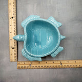 Sea Turtle Powder Blue Bowl (1 dish approx. 6.75+ inches) Blue Sea Turtle Ceramic Dish for gifting jewelry trinkets & candy!