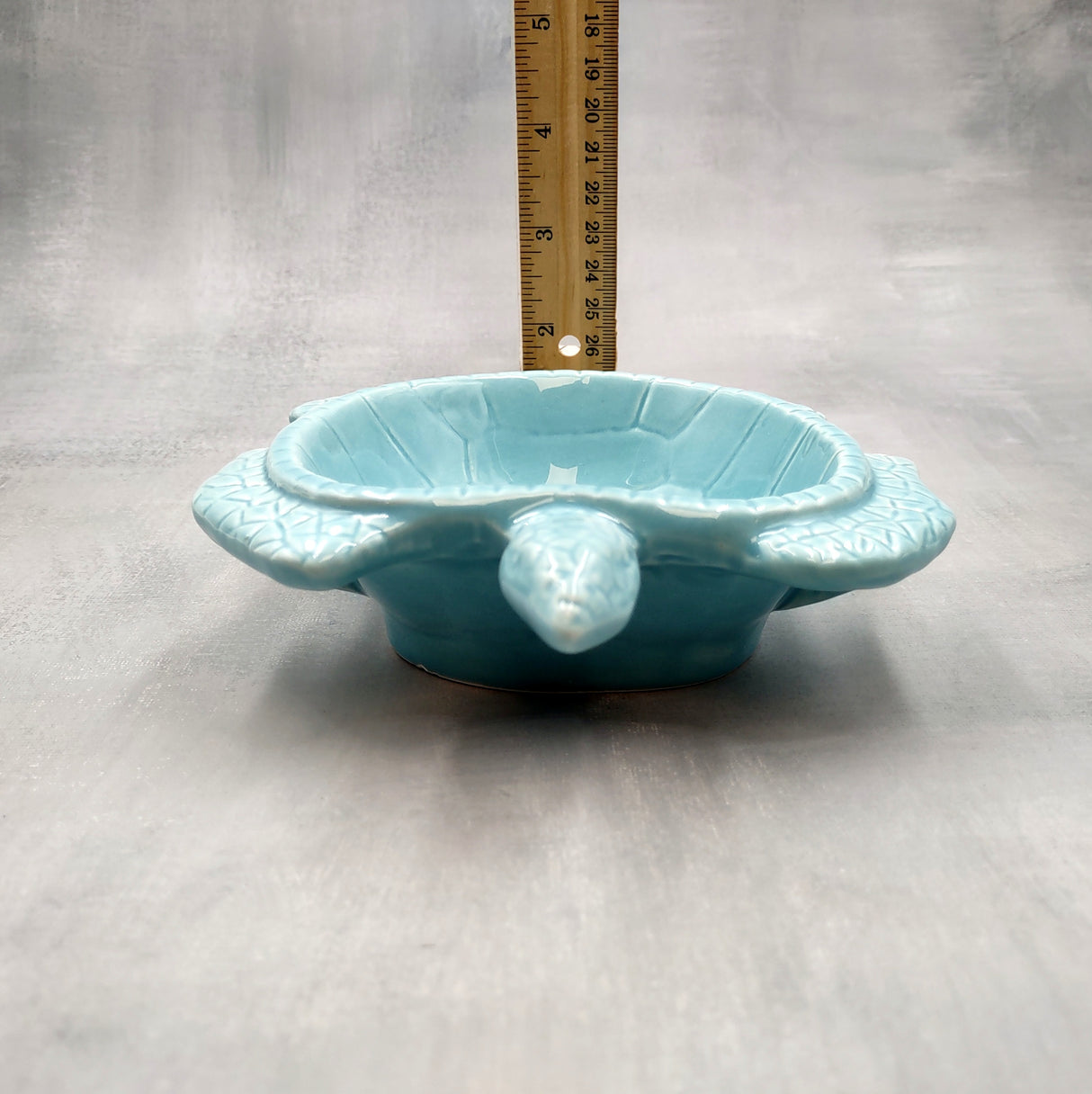Sea Turtle Powder Blue Bowl (1 dish approx. 6.75+ inches) Blue Sea Turtle Ceramic Dish for gifting jewelry trinkets & candy!