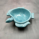 Sea Turtle Powder Blue Bowl (1 dish approx. 6.75+ inches) Blue Sea Turtle Ceramic Dish for gifting jewelry trinkets & candy!
