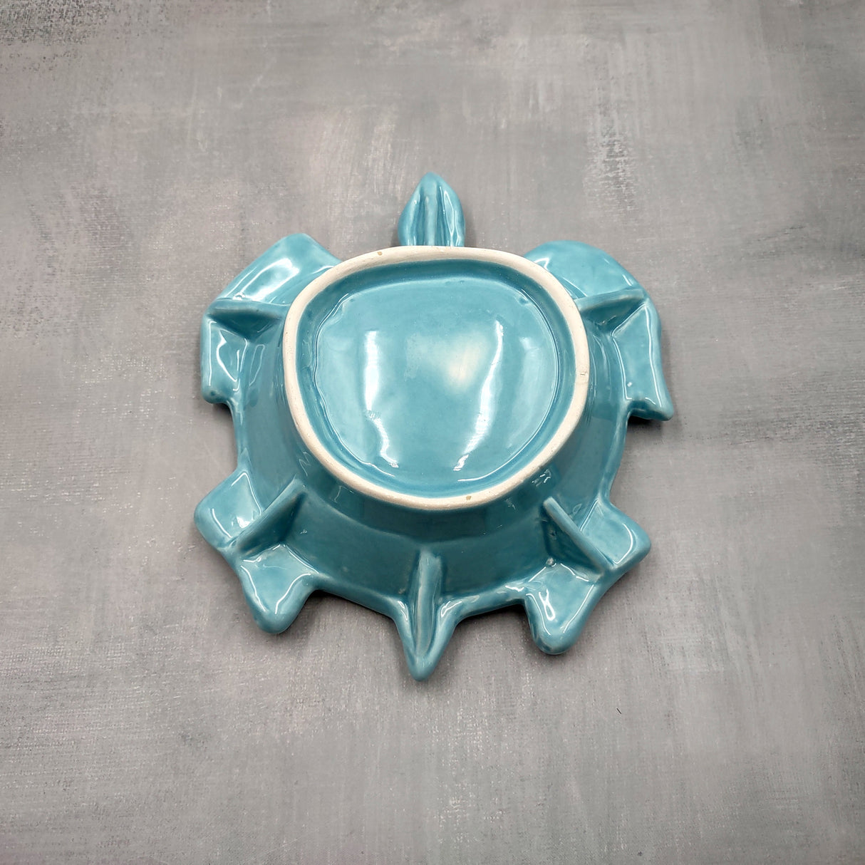 Sea Turtle Powder Blue Bowl (1 dish approx. 6.75+ inches) Blue Sea Turtle Ceramic Dish for gifting jewelry trinkets & candy!