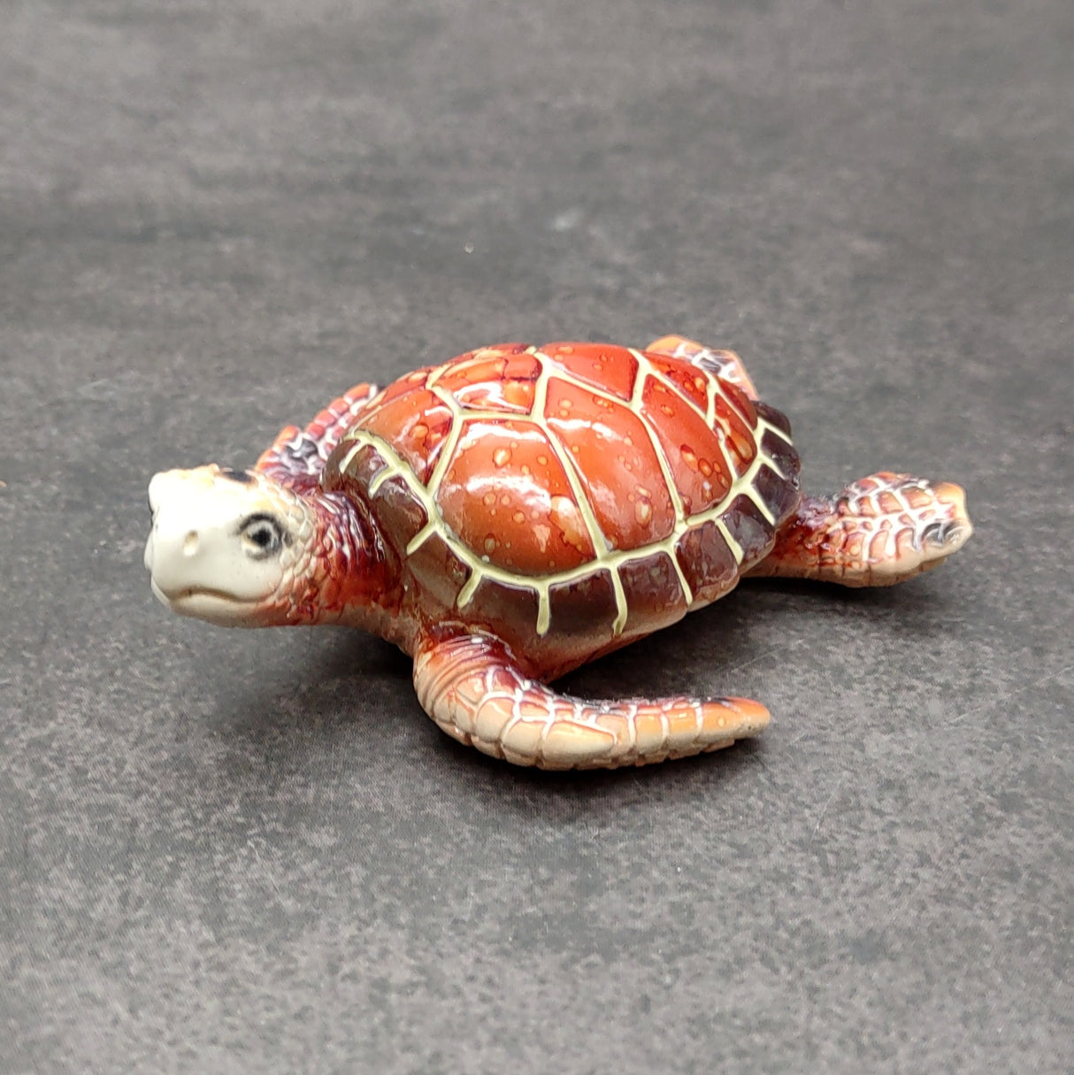 Orange Sea Turtle Resin Fridge Magnet (1 turtle approx. 3+ inches) Orange Red Resin Sea Turtle Magnet Gift for coastal fridges & cabinets!