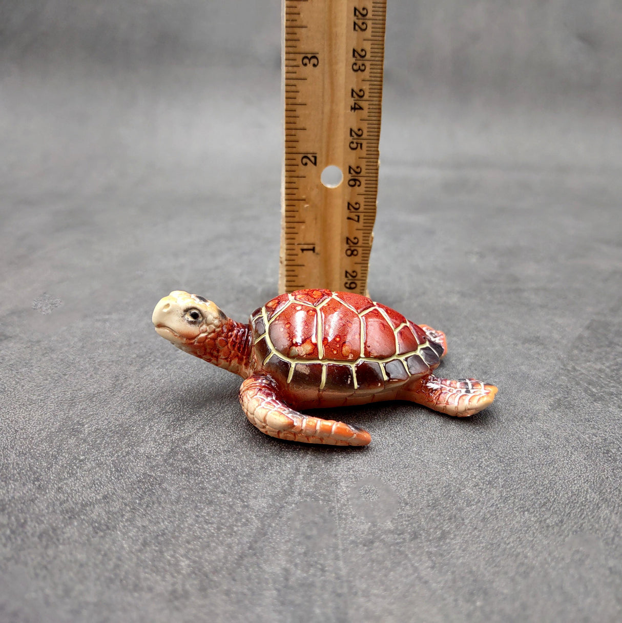 Orange Sea Turtle Resin Fridge Magnet (1 turtle approx. 3+ inches) Orange Red Resin Sea Turtle Magnet Gift for coastal fridges & cabinets!