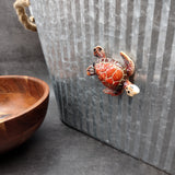 Orange Sea Turtle Resin Fridge Magnet (1 turtle approx. 3+ inches) Orange Red Resin Sea Turtle Magnet Gift for coastal fridges & cabinets!