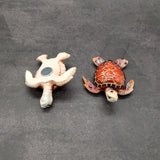 Orange Sea Turtle Resin Fridge Magnet (1 turtle approx. 3+ inches) Orange Red Resin Sea Turtle Magnet Gift for coastal fridges & cabinets!