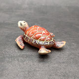 Orange Sea Turtle Resin Fridge Magnet (1 turtle approx. 3+ inches) Orange Red Resin Sea Turtle Magnet Gift for coastal fridges & cabinets!