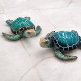 Teal Blue Sea Turtle Resin Fridge Magnet (1 turtle approx. 3+ inches) Aqua Teal Blue Resin Sea Turtle Magnet Gift for fridges & cabinets!