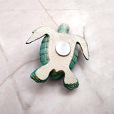 Teal Blue Sea Turtle Resin Fridge Magnet (1 turtle approx. 3+ inches) Aqua Teal Blue Resin Sea Turtle Magnet Gift for fridges & cabinets!