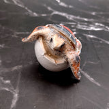 Sea Turtle Egg Hatchling Red Shell (1 sea turtle approx. 2+ inches) Red Painted Resin Baby Sea Turtle Egg Figure for coastal home décor!