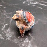Sea Turtle Egg Hatchling Red Shell (1 sea turtle approx. 2+ inches) Red Painted Resin Baby Sea Turtle Egg Figure for coastal home décor!