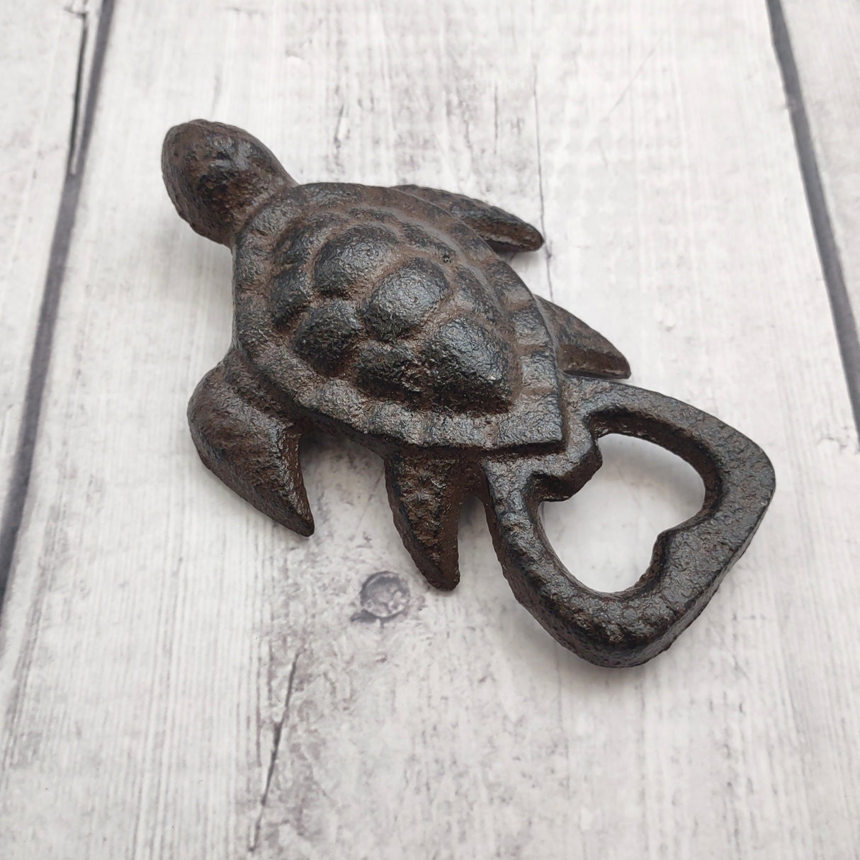 Brown Metal Sea Turtle Bottle Opener (1 opener approx. 4.5+ inches) Cast Iron Patina Sea Turtle Bottle Opener for coastal kitchen or home!