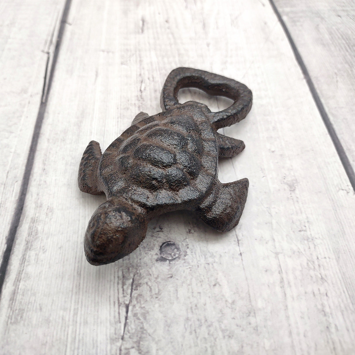 Brown Metal Sea Turtle Bottle Opener (1 opener approx. 4.5+ inches) Cast Iron Patina Sea Turtle Bottle Opener for coastal kitchen or home!