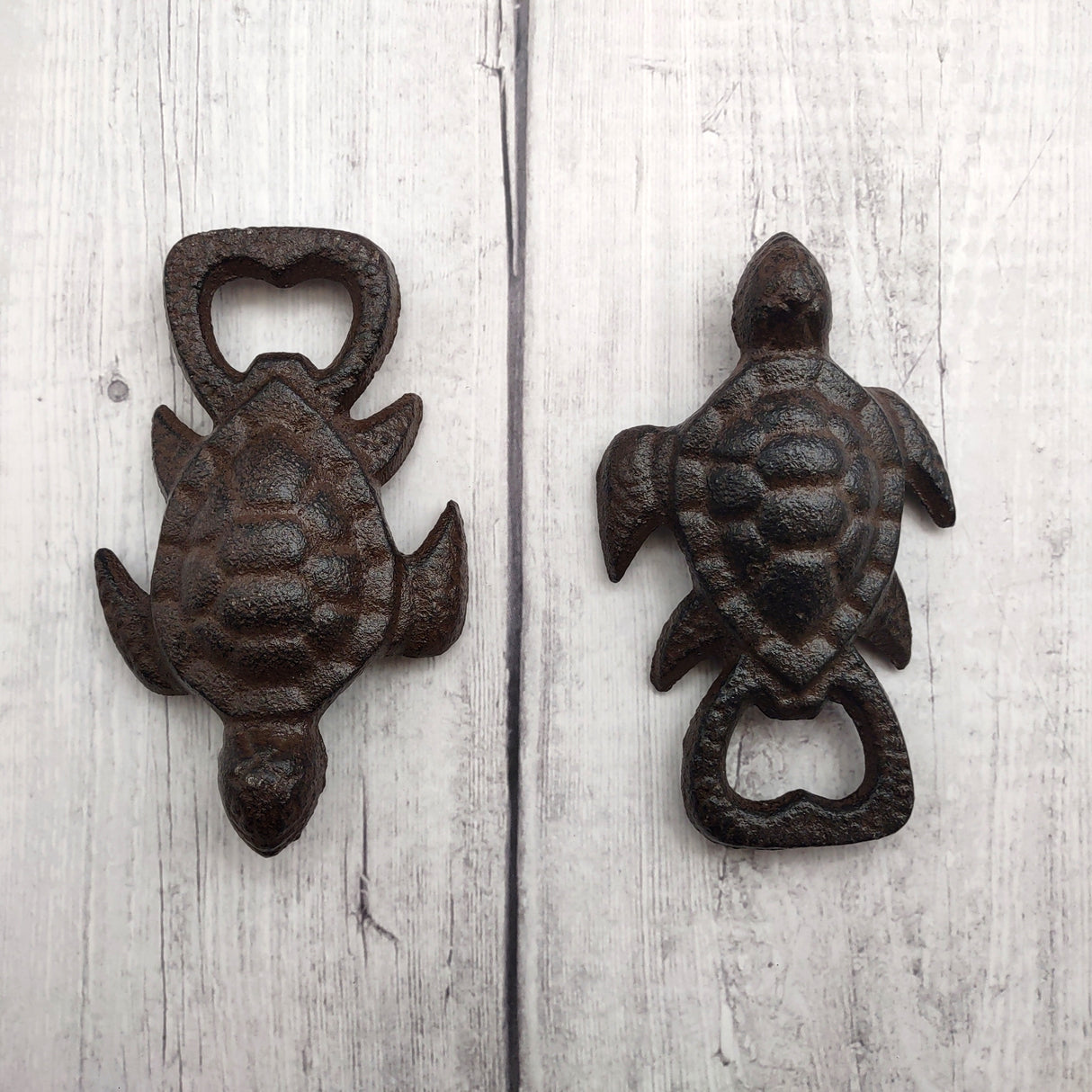Brown Metal Sea Turtle Bottle Opener (1 opener approx. 4.5+ inches) Cast Iron Patina Sea Turtle Bottle Opener for coastal kitchen or home!