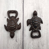 Brown Metal Sea Turtle Bottle Opener (1 opener approx. 4.5+ inches) Cast Iron Patina Sea Turtle Bottle Opener for coastal kitchen or home!