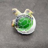 Sea Turtle Egg Hatchling Green Shell (1 sea turtle approx. 2+ inches) Green Painted Resin Baby Sea Turtle Egg for coastal home décor!