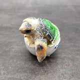 Sea Turtle Egg Hatchling Green Shell (1 sea turtle approx. 2+ inches) Green Painted Resin Baby Sea Turtle Egg for coastal home décor!