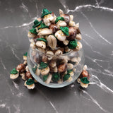 Cowrie Shell Sea Turtle Figurines Green Hat (3 figures approx. 2+ inches) Cute Cowrie Seashell Sea Turtles for gifts decor & display!