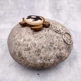 Stylized Woodburned Sea Turtle Keychain (1 keychain approx. 4+ inches) Burnt Wooden Sea Turtle Key Fob for gifting or decorative charm!
