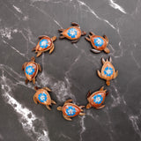 Wooden Sea Turtle Magnet Blue Hibiscus Flower (1 magnet approx. 2+ inches) Wood Sea Turtle Magnet gift for fridges cabinets doors!