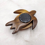 Wooden Sea Turtle Magnet Pink Hibiscus Flower (1 magnet approx. 2+ inches) Wood Sea Turtle Magnet gift for fridges cabinets doors!