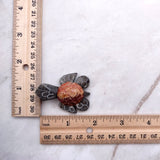 Natural Marble Stone Grey Sea Turtles (set of 2 stone figure approx. 2+ inches) Carved Marble Turtle Figurines for coastal home shelf decor!
