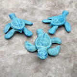 Small Metal Aqua Blue Sea Turtle Figurine (1 turtle figure approx. 3.75+ inches) Small Iron Blue Sea Turtle for coastal home decor & gifts!