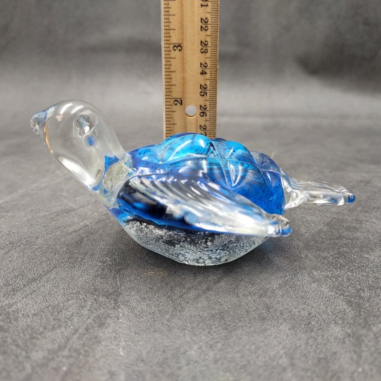 Glass Sea Turtle Figurine Ocean Blue (1 figure approx. 4.5 inches long) Blue Glass Sea Turtle for coastal home decor charm & collecting!