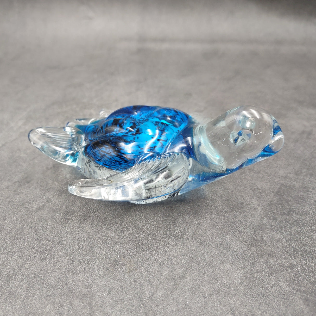 Glass Sea Turtle Figurine Ocean Blue (1 figure approx. 4.5 inches long) Blue Glass Sea Turtle for coastal home decor charm & collecting!