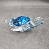 Glass Sea Turtle Figurine Ocean Blue (1 figure approx. 4.5 inches long) Blue Glass Sea Turtle for coastal home decor charm & collecting!