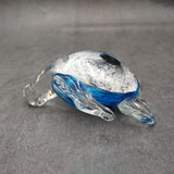 Glass Sea Turtle Figurine Ocean Blue (1 figure approx. 4.5 inches long) Blue Glass Sea Turtle for coastal home decor charm & collecting!