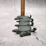 Sea Turtle Family Wall Hook Rack Cast Iron Green Patina (1 hook rack approx. 10 inches) Green Sea Turtle Hook Rack for coastal decor!