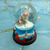 Brown Sea Turtle Seasonal Holiday Water Globe (1 globe approx. 4+ inches tall) Decorative Brown Sea Turtles Water Globe for coastal display!