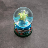 Green Sea Turtle Seasonal Holiday Water Globe (1 globe approx. 4+ inches tall) Charming Brown Sea Turtle Wave Globe for coastal display!